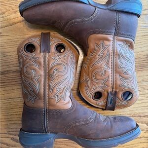 Durango Brown Western Boots with Embroidery